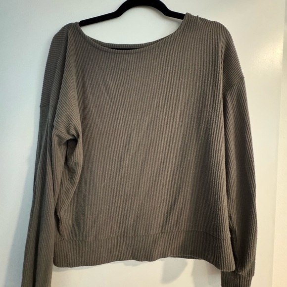 Women's Ribbed Sweater - Taupe lucky brand size small - Picture 1 of 3